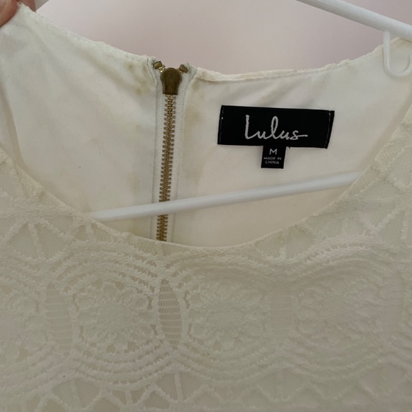 Lulu’s Slightly Off-White Party Dress - Picture 2 of 4